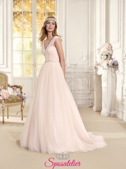 Abito da sposa colorato economico online sartoria italiana