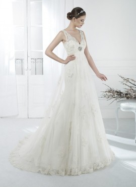 mara abito da sposa corpetto ricamato