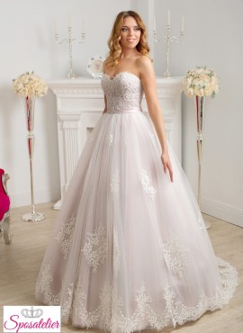 Abiti da sposa rosa confetto