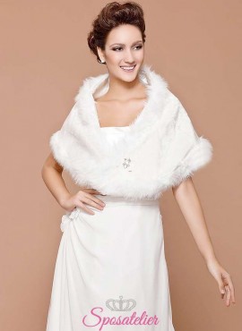 pelliccia sposa online con spilla argento