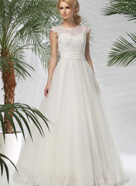benedetta – abiti da sposa a-line economici 2016 tulle organza pizzo