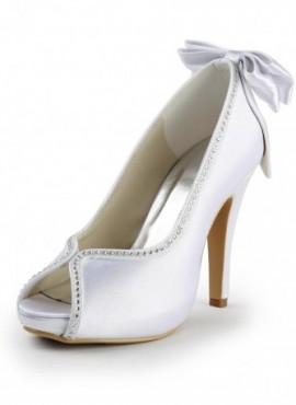 Scarpe Sposa online con strass e fiocco spuntate