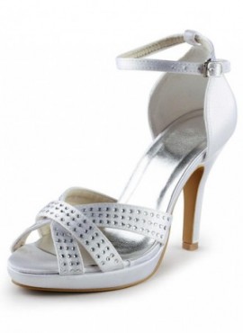 Scarpe Sposa online spuntate con plateau cinturino