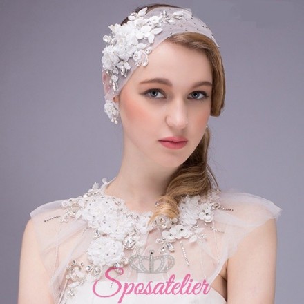 accessorio sposa per capelli online in tulle