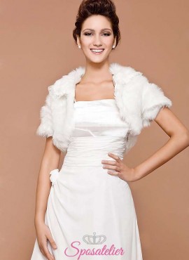 Pelliccia bolero sposa online elegante ecologica