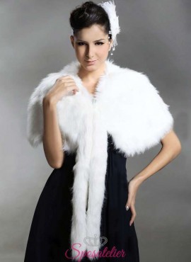 Stola di pelliccia sposa online promozione matrimonio invernale