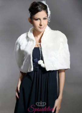 Mantella di pelliccia sposa online economico matrimonio invernale