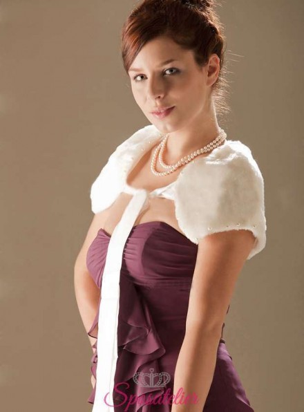 bolero corto pelliccia sposa online economico