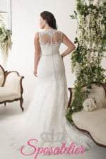 Capua - abiti da sposa taglie forti online economici Italia vendita abiti sposa donne formose economici nuova collezione 2016 sposa taglie forti milano abiti da sposa taglie forti roma scollo cuore stile a-line ricamato in pizzo vestiti sposa taglie grandi curvy tessuto organza nuove tendenze sposa sito italiano sartoria online