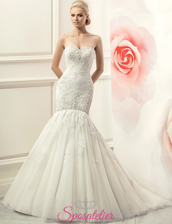 Abito da sposa di stilista italiano, elegante e sensuale stile sirena