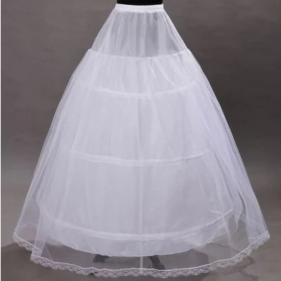 Sottogonna Sposa a tre cerchi con merletto di pizzo per abiti da sposa ampi Sottogonna Sposa a tre cerchi con merletto di pizzo per abiti da sposa ampi