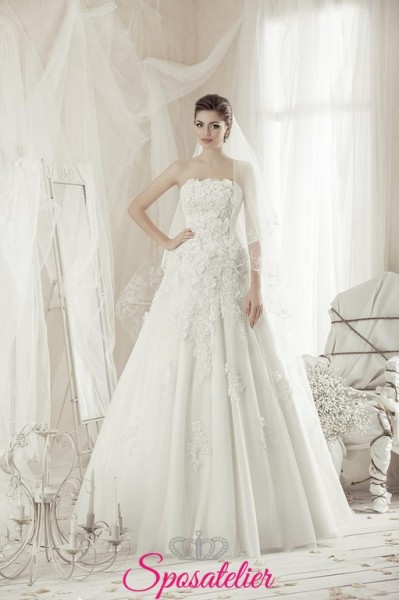Oriva-Vestiti da sposa online Italia stile romantico ampio principesco