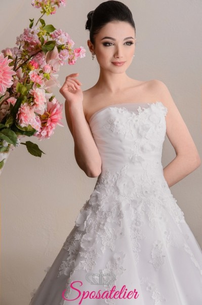 klaudie-abito da sposa online economico italia taglio principesco ampio ricamato