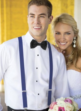 bretelle uomo matrimonio sposo elegante blu economiche online