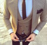 cravatta slim cravattino marrone