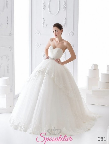 virnia-sito italiano abiti da sposa economico online ampio con cintura