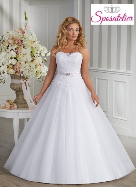 Abiti da Sposa per taglie forti economici online in promozione Outlet ricamato
