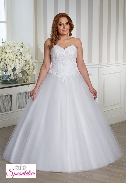abiti da sposa per taglie comode principessa elegante e raffinato