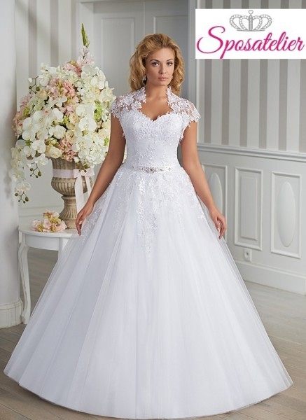 abiti da sposa per taglie forti 2017 economico online ampio principesco