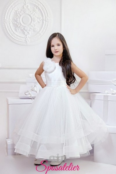 SHERLYN – Abito da Comunione in Organza e Raso