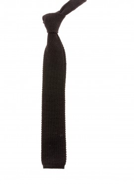 Cravatta a maglia colore nero
