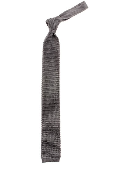 Cravatta a maglia colore grigio