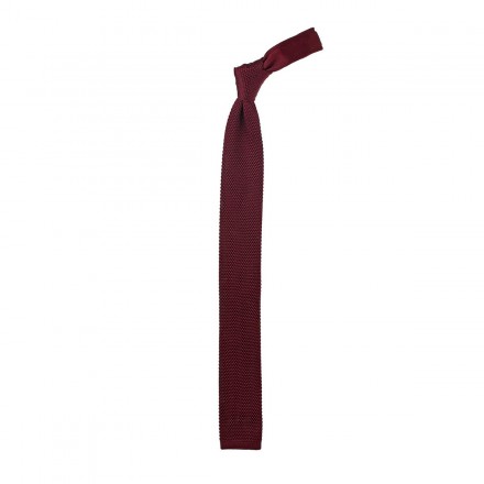 Cravatta a maglia colore bordeaux