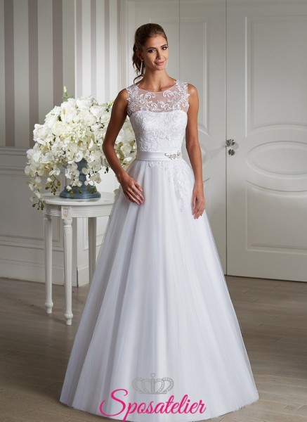 Abito da Sposa matrimonio semplice realizzati su misura lowcost elegante