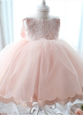 Abito battesimo bimba colore rosa sartoriale