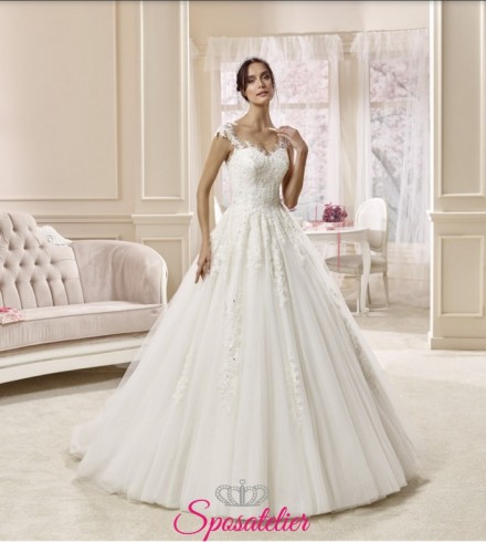 mania- vestito da sposa realizzato in Italia su misura con ricami