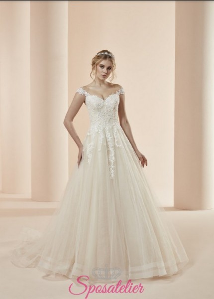 yusia-sito italiano abiti da sposa a line morbido con pizzo economico online
