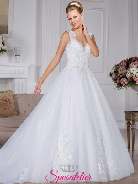 moira- abiti da sposa firmati sposatelier con pizzo Italia online economico