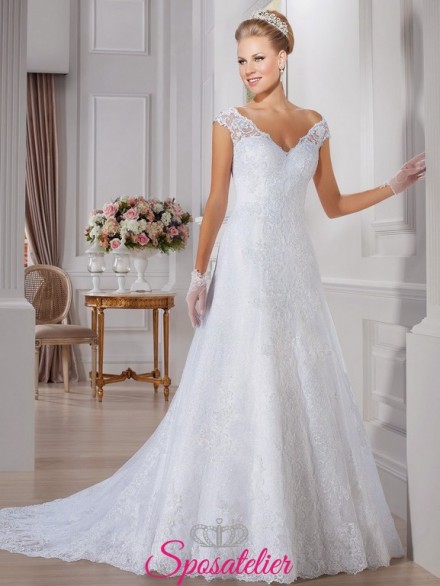 abiti da sposa con scollatura trasparente sulla schiena   online economico