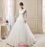 tiaia- Abiti da sposa per matrimonio invernale con maniche lunghe ampio in pizzo online economico tendenze nuova collezione 2017 contrassegno su misura a line raffinato realizzati su misura Italia