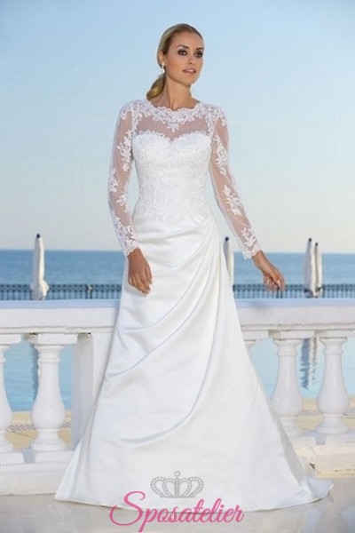 yutia-vestito da sposa economico online per matrimonio invernale