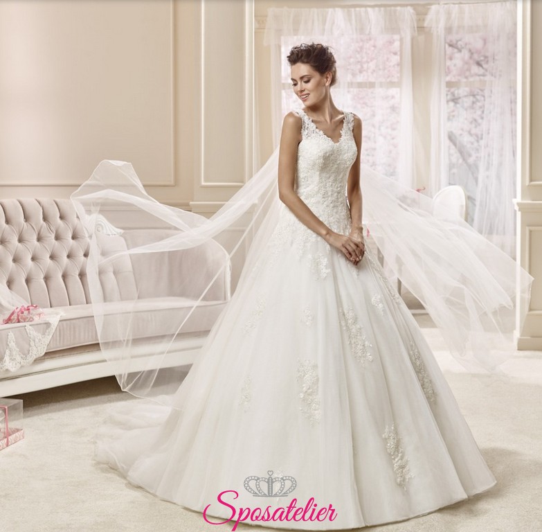 Giana Vestito Da Sposa Ampio Da Principessa Con Velo Staccabilesposatelier