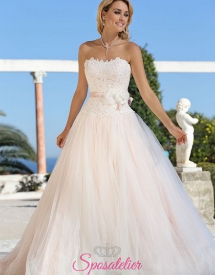 veria- Abiti da sposa rosa colorati romantico e contemporaneo