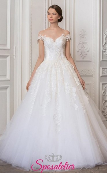 joelia- abiti da sposa economici online Italia scollo a cuore 2017 su misura