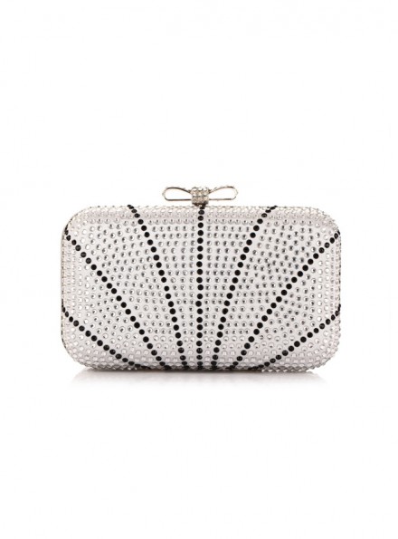 Clutch sposa argento luccicante ricevimento con strass online