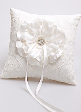 Cuscino porta fedi in pizzo flower