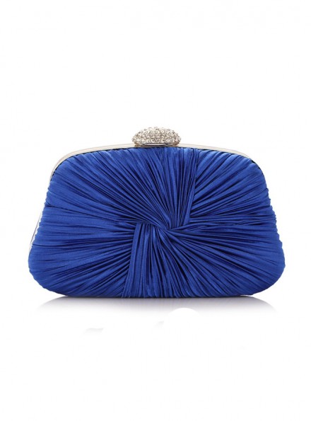 Pochette cerimonia blu elettrico rigida elegante online economica