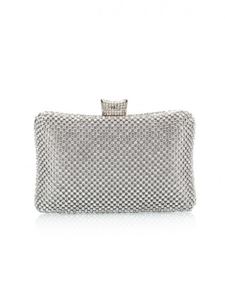Clutch luccicante ricevimento con strass argento online