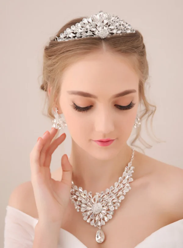09-Diadema sposa raffinato ed elegante economico online Sposa Elegante Cerimonia Nuziale Cristallo Strass