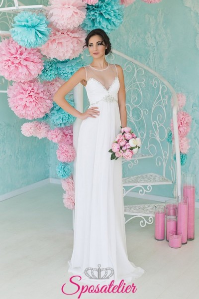 vestito da sposa economico modello impero 2017 online
