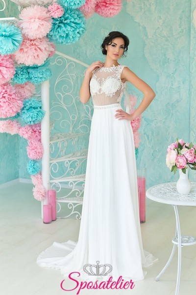 vestiti da sposa su internet prezzi stile impero sensuale