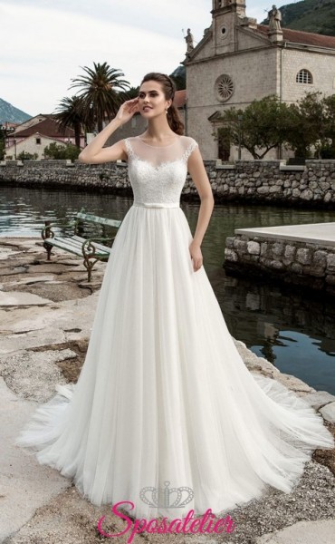 abito da sposa semplice e raffinato economico online 2017