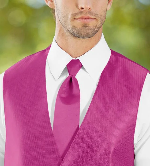 cravatta classica fucsia