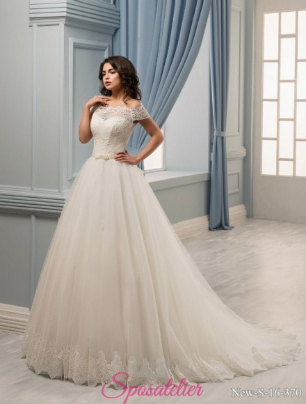 48-vestiti da sposa online 2017 ampi e principeschi con fiocco