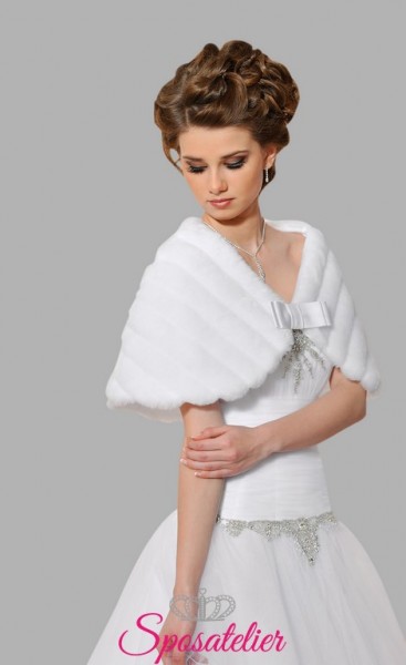 pelliccia sposa ecologica vendita online economica 2017