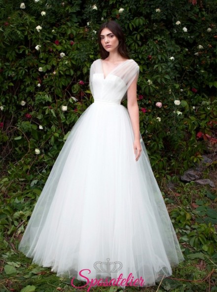 Coreleone- abiti da sposa semplici in tulle e organza acquisto online